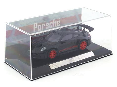 Porsche 911 GT3 RS black 1:43 Bburago Signature licensed diecast scale ...