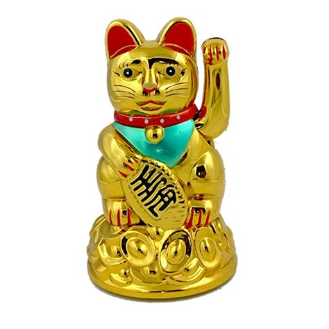Buy Aakriti Battery Operated Feng Shui Lucky Cat Sitting On The Gold ...