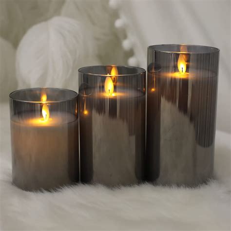 Buy LED Flameless Candles Flickering with Remote, Yinuo Light 3 Pack ...