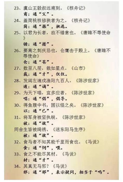 初中语文必备：58个通假字+25个异义词+22个词类活用！_部分_古今_词类