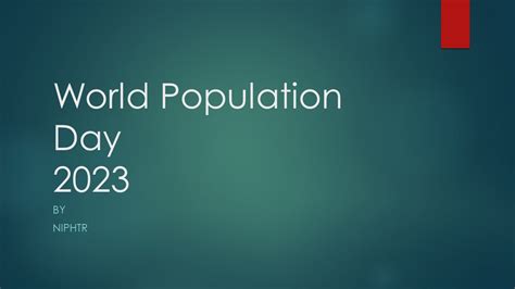 World Population Day 2023 | Family Welfare Training & Research Centre ...