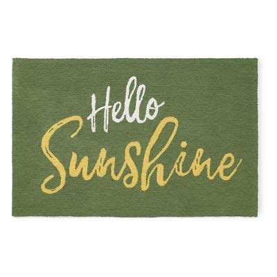 Hello Sunshine Hooked Door Mat | Grandin Road