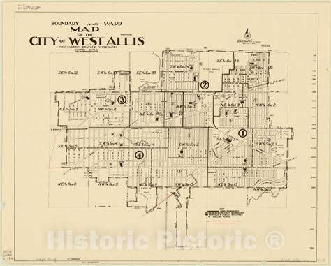 Map : West Allis, Wisconsin 1948, Boundary and ward map of the city of ...