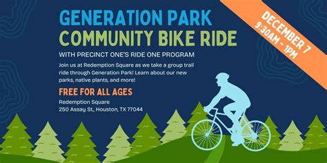 Community Bike Ride Around Generation Park, Redemption Square, Humble ...