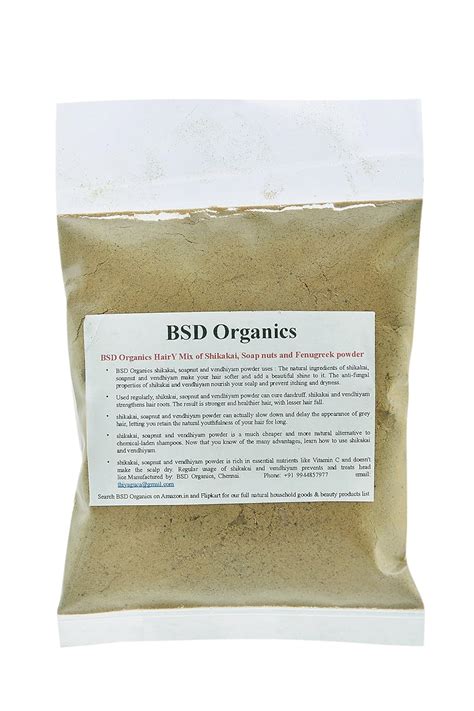 BSD Organics HairY Mix of Shikakai, Soap nuts and Fenugreek powder - 1 ...