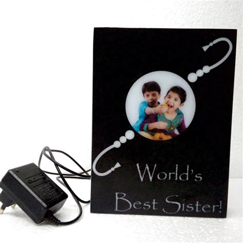 Send Dor - Rakhi Personalized LED Frame Online in India at Indiagift.in
