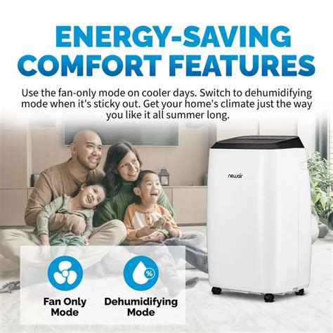 Buy Newair 12,000 BTU Portable Air Conditioner 8,000 BTU DOE, Modern AC ...