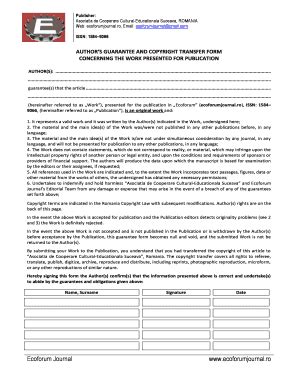 Fillable Online ecoforumjournal Copyright transfer form - Ecoforum ...