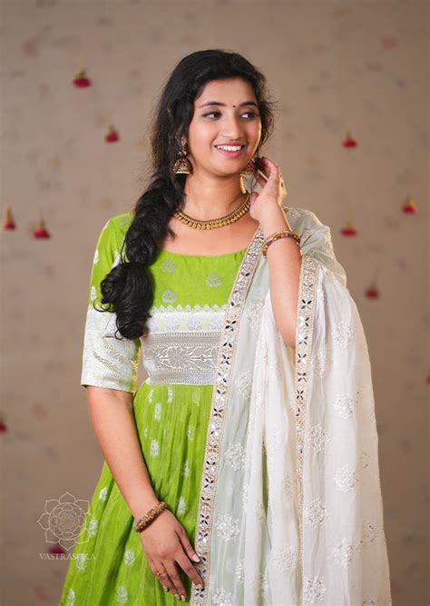 Olive Green Soft Silk Long Dress – Vastrasuka