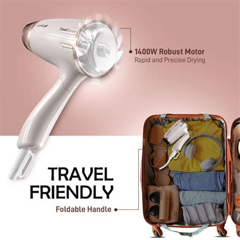 Buy Ikonic Me Hair Dryer Travel Express - White & Rose Gold online ...