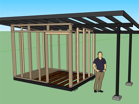 Modern Shed Plans - 8X12, 10X12, 8X20 feet | Shed frame design, Modern ...