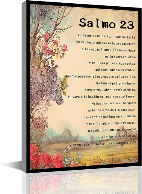 Amazon.com: Salmo 23 En Español Para Pared, Psalm 23 Wall Art,scripture ...