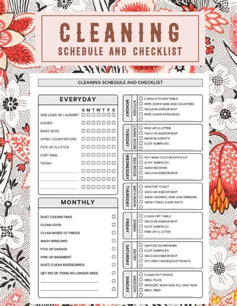 Buy Cleaning Schedule and Checklist: cleaning schedule and checklist ...
