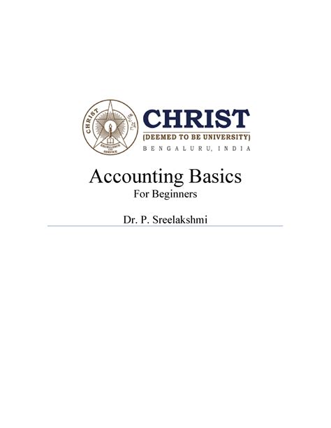 Accounting Basics For Beginners Accounti - bachelors of commerce - St ...