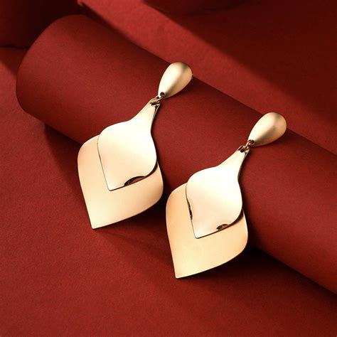 Buy Yellow Chimes Contemporary Drop Earrings Online