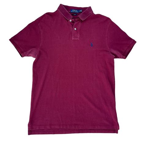Ralph Lauren Men's Burgundy Polo-shirts | Depop
