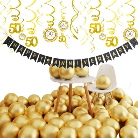 Wanna Party 50th Anniversary Party Decorations Combo Pack- 50th ...