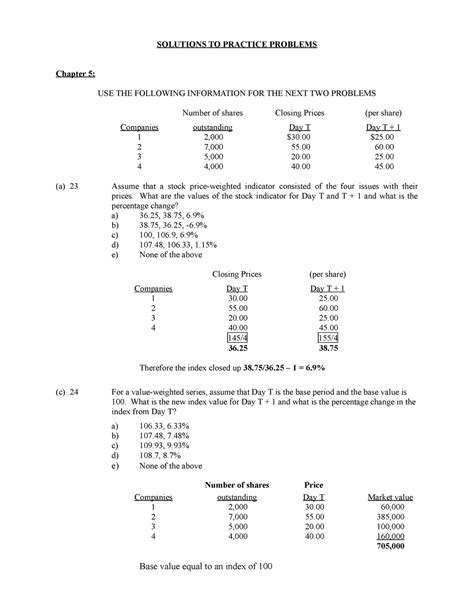 4315practiceproblems solutions - SOLUTIONS TO PRACTICE PROBLEMS Chapter ...