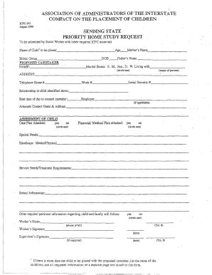 ICPC-101 Form - Child And Family Services Agency - Cfsa Dc - Fill and ...
