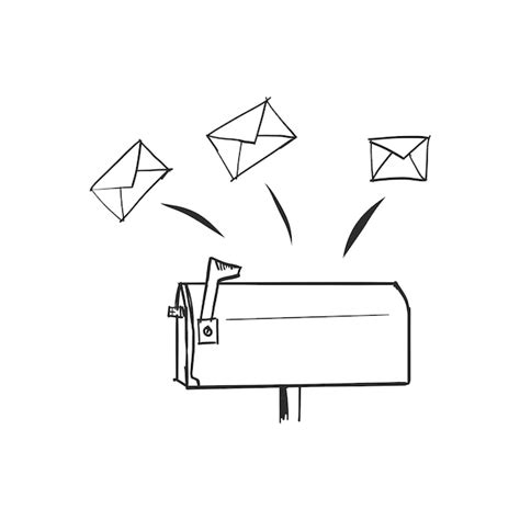 Doodle mailbox | Gratis Vector
