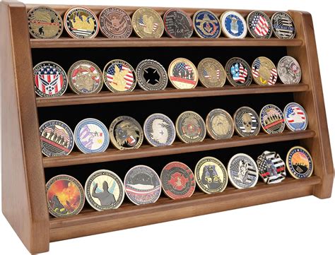 Amazon.com: ASmileIndeep 4 Rows Military Challenge Coin Holder Display ...