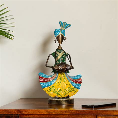 ExclusiveLane 'Dholi Folk Artist' Handpainted Decorative Showpieces for ...