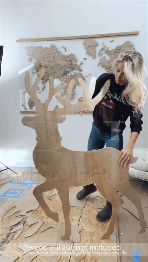 Wood Reindeer Template Printable