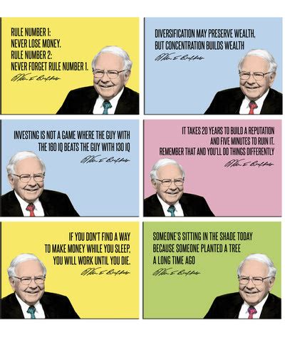 Warren Buffet - Set of 6 Portraits Fridge Magnets by Tallenge Store ...