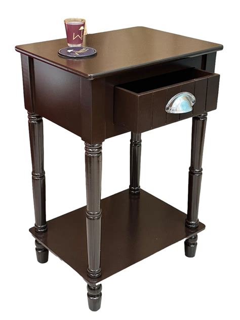 Buy Wooden Twist Grub Square Shape Mango Wood Carved Round Legs Bedside ...