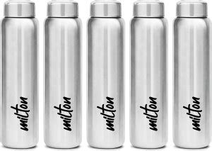 MILTON Aqua 1000 Stainless Steel Water Bottle, Set of 5, 950 ml Each ...