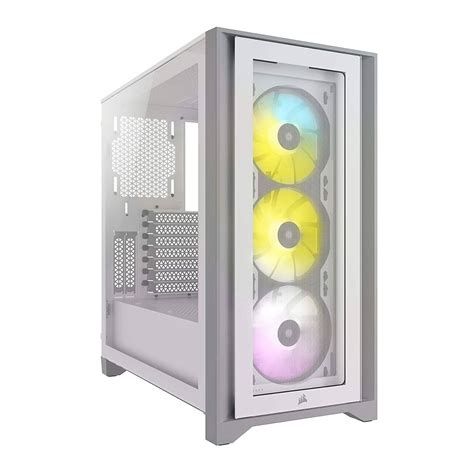 CORSAIR ICUE 4000X RGB MID-TOWER ATX CABINET WHITE– Vishal Peripherals