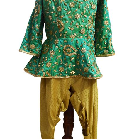 Buy Baby Girl Designer Dhoti Dress with Jaipuri Bandhej Top