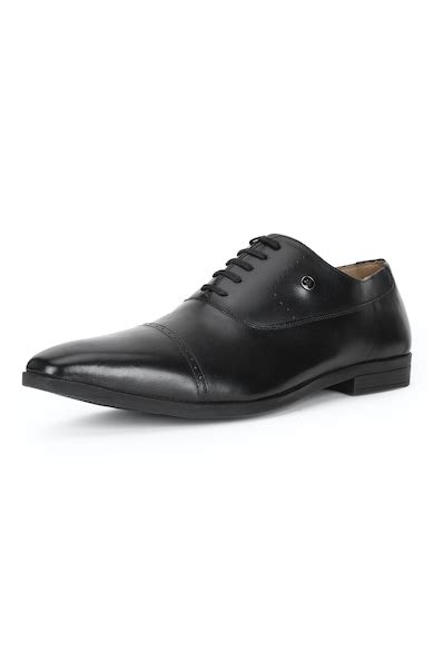 Buy Men Black Leather Formal Shoes Online - 547103 | Louis Philippe