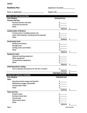 Readiness Plan For Recycling Centers And Processors This Is A Financial ...