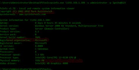 Remote Windows PC Enumeration using PSTools - Hacking Articles