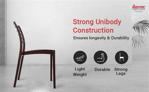 Supreme Omega Plastic Chair (Globus Brown, Set of 4) : Amazon.in: Home ...