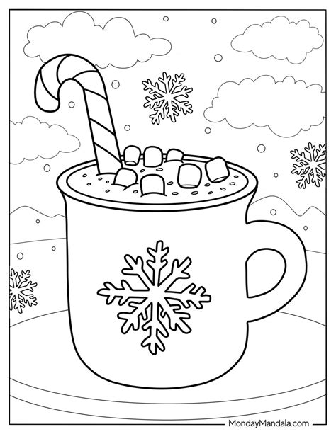 20 Hot Chocolate Coloring Pages (Free PDF Printables)
