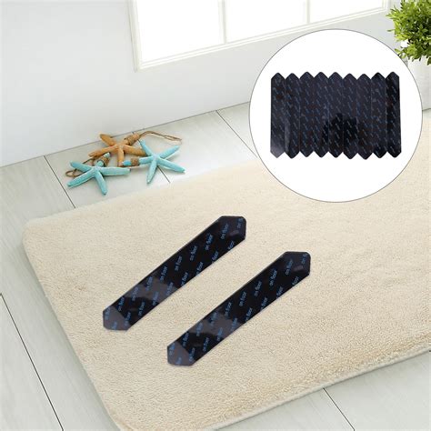 LEORX 8Pcs Adhesive Grippers for Rug in Rectangular Shape for Bathroom ...