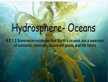 Hydrosphere-Oceans by Dow's Science Resources | TPT