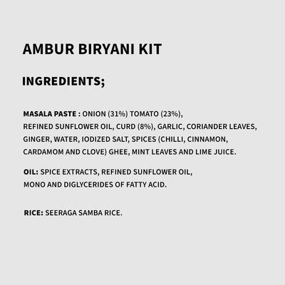 Ambur Biryani Kit – Cookd Ventures