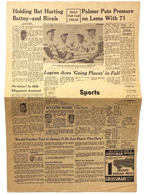 1965 Vintage Minneapolis Star & Tribune Miniature Newspapers 3 Sections ...