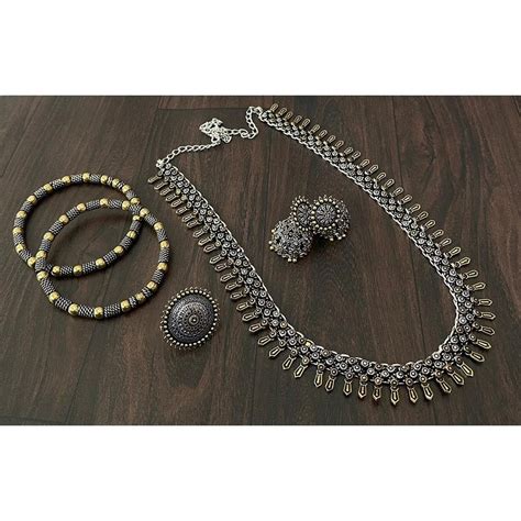 Akruti Collection Oxidised Plated Jewellery Combo Set – JewelEMarket