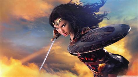 Download Wonder Woman 1984 Dynamic Action Pose Wallpaper | Wallpapers.com