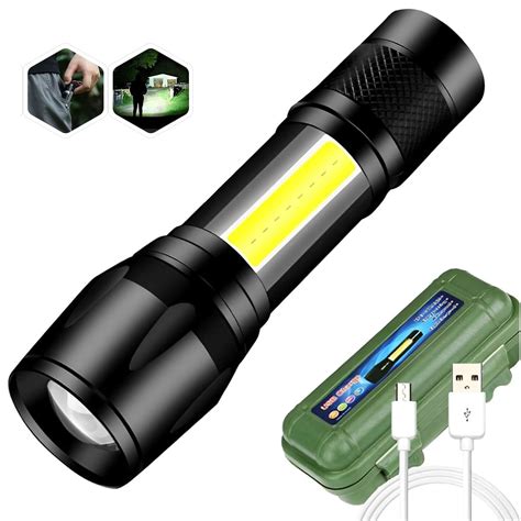Sument Emergency Lights Rechargeable Mini Torch Portable Flashlight ...