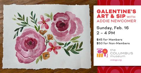 Galentines Art & Sip with Addie Newcomer, The Columbus Museum, 16 ...