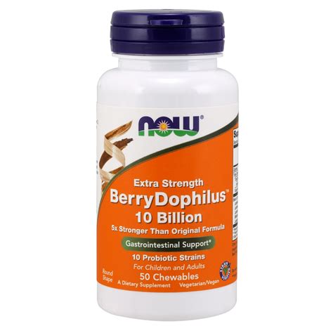 NOW Extra Strength BerryDophilus For Kids & Adults -- 10 billion - 50 ...