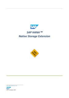 SAP HANA Native Storage Extension