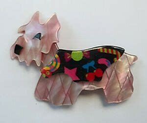 【送料無料】ジュエリー・アクセサリー リースタインドッグブローチスコッティキムドゥーlea stein dog brooch scottie ...
