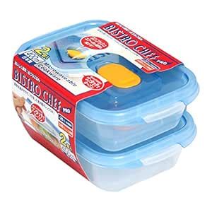 Buy Nizona Microwavable Storage Boxes with Steam Release (Set of 2 ...