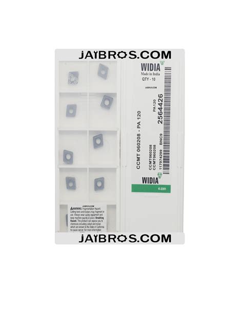 Widia ccmt60204/08 mr2500Pcarbide insert pack of 10 – Jaibros
